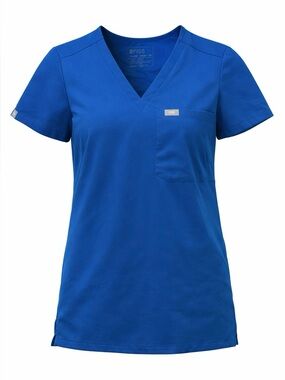 FIGS Catarina Scrub Top XS Blue Medical Nurse One Pocket